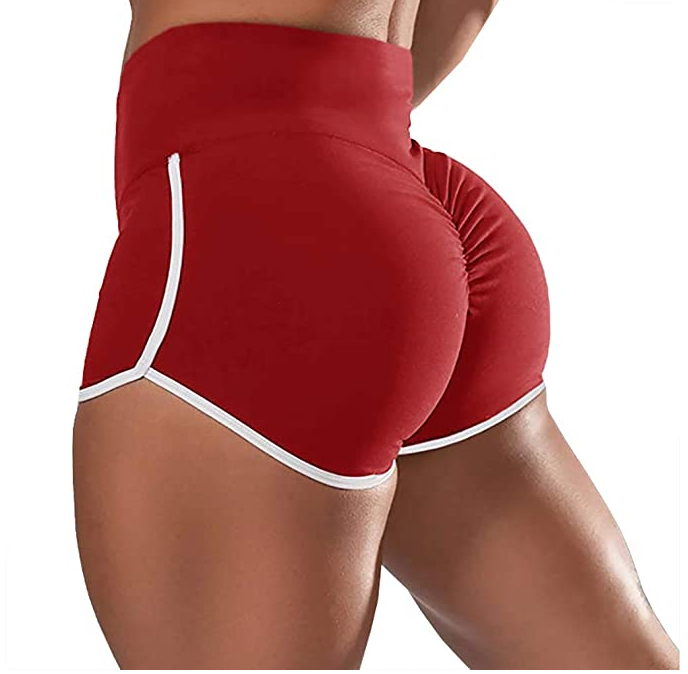 High Waist Workout Shorts Spandex Polyester Fitness Yoga Running